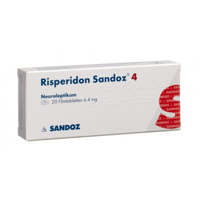Рисперидон Сандоз 4 мг 20 таблеток покрытых оболочкой