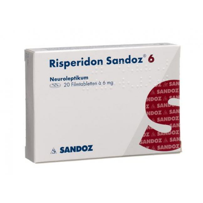 Рисперидон Сандоз 6 мг 20 таблеток покрытых оболочкой