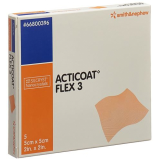 Acticoat Flex 3 повязка для ран 5x5см 5 штук