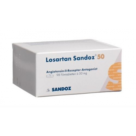 Лозартан Сандоз 50 мг 98 таблеток покрытых оболочкой 