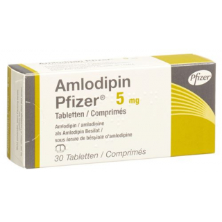 Amlodipin Pfizer 5 mg 30 tablets