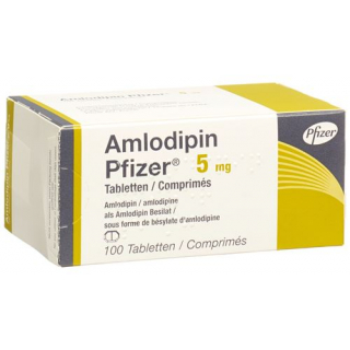 Amlodipin Pfizer 5 mg 100 tablets