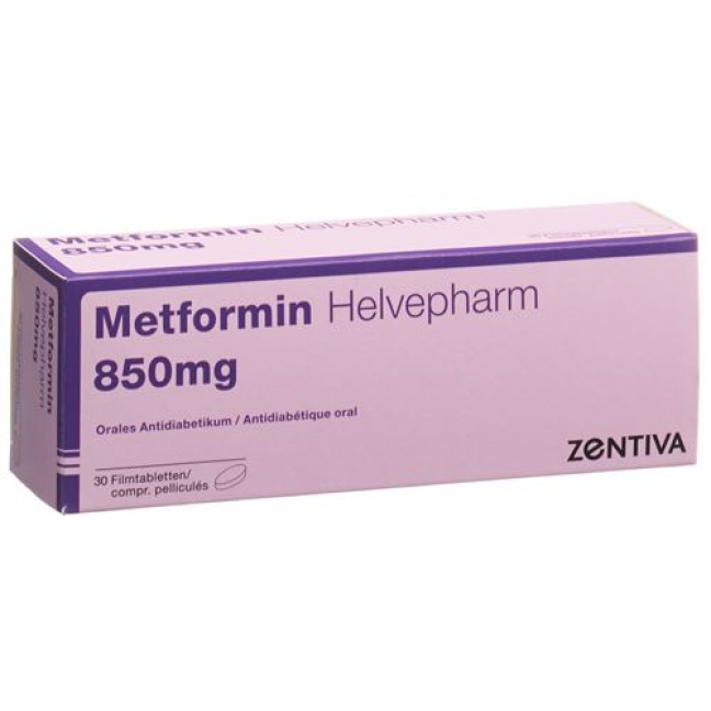 Метформин Хелвефарм 850 мг 30 таблеток покрытых оболочкой 
