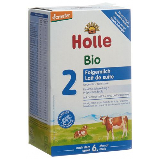 Холле органическая молочная смесь второго уровня после 6 месяцев 600 грамм