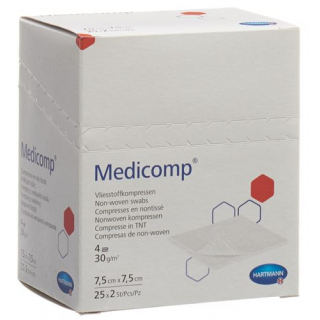 Medicomp Vlieskompressen 7.5x7.5см 25 пакетиков 2 штуки