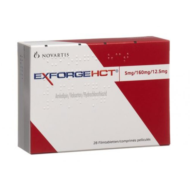 Эксфорж HCT 5 мг / 160 мг / 12,5мг 28 таблеток покрытых оболочкой
