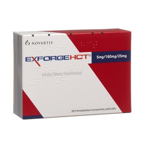 Эксфорж HCT 5 мг / 160 мг / 25 мг 28 таблеток покрытых оболочкой