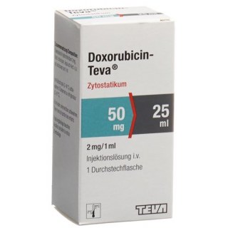 Доксорубицин Тева 50 мг / 25 мл флакон 25 мл