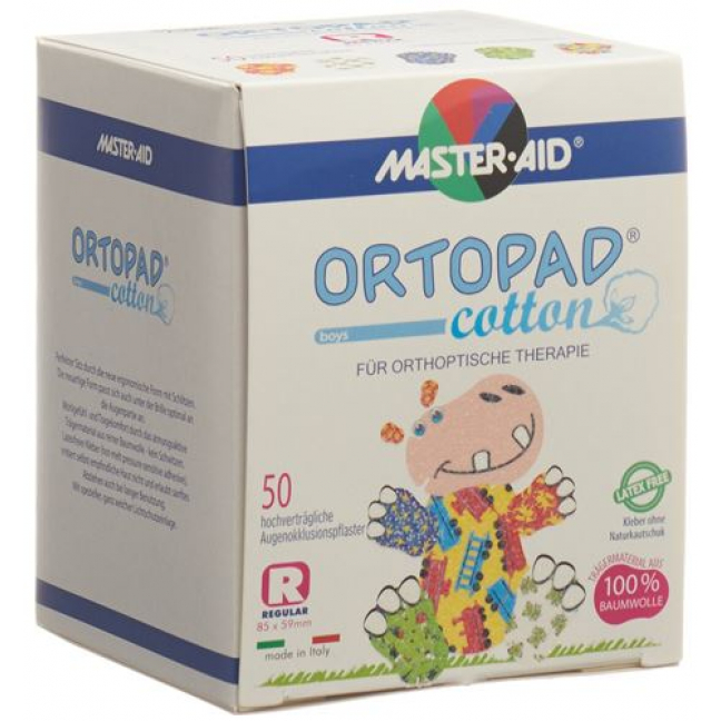 Ortopad Cotton Occlusionspfl Reg Boy Ab 4j 50 штук