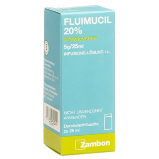 Флуимуцил 20% раствор для инфузий  (5 г / 25 мл) 25 мл