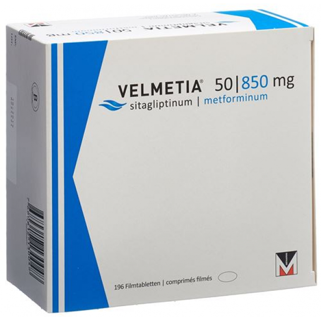 Велметия 50/850 мг 196 таблеток покрытых оболочкой 