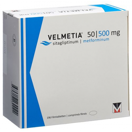 Велметия 50/500 мг 196 таблеток покрытых оболочкой 