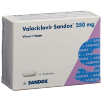 Валацикловир Сандоз 250 мг 60 таблеток покрытых оболочкой