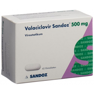 Валацикловир Сандоз 500 мг 42 таблетки покрытые оболочкой