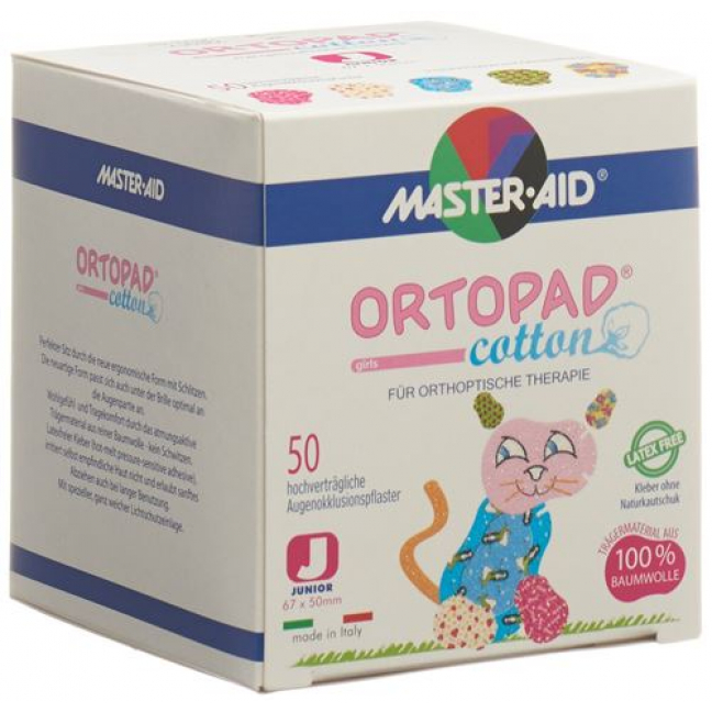 Ortopad Cotton Occlusionspfl Junior Girls 50 штук