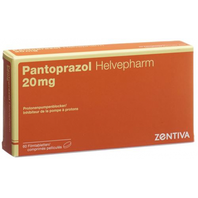 Пантопразол Хелвефарм 20 мг 60 таблеток покрытых оболочкой 