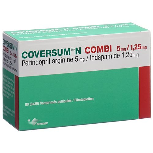 Коверсум Н Комби 5/1.25 мг 90 таблеток покрытых оболочкой 