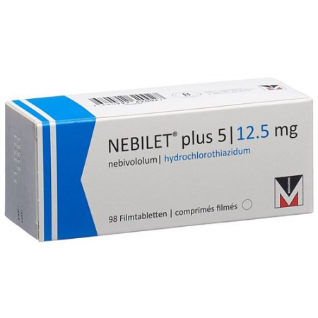 Небилет плюс 5/12,5 мг 98 таблеток покрытых оболочкой