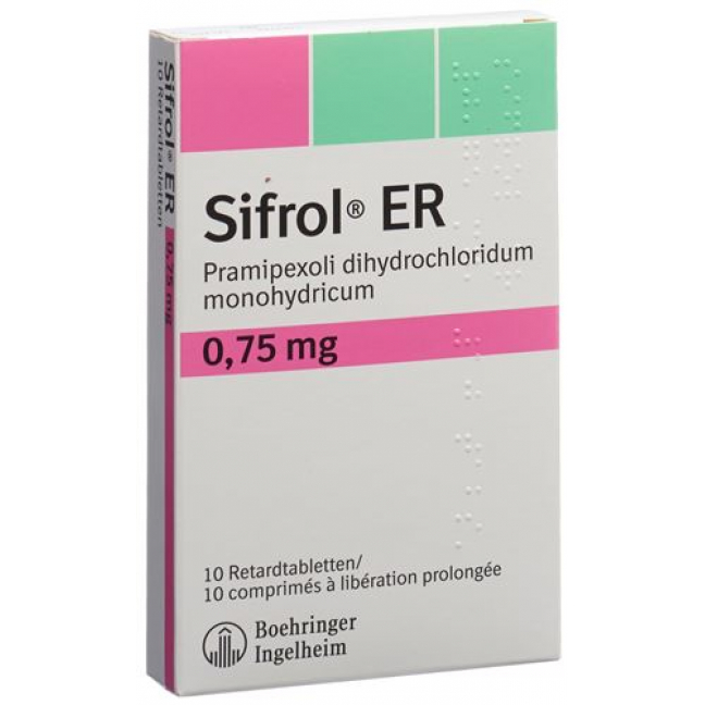 Сифрол ER 0,75 мг 10 ретард таблеток 