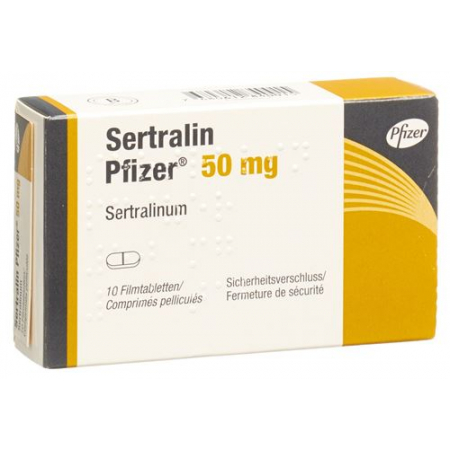 Сертралин Пфайзер 50 мг 10 таблеток покрытых оболочкой
