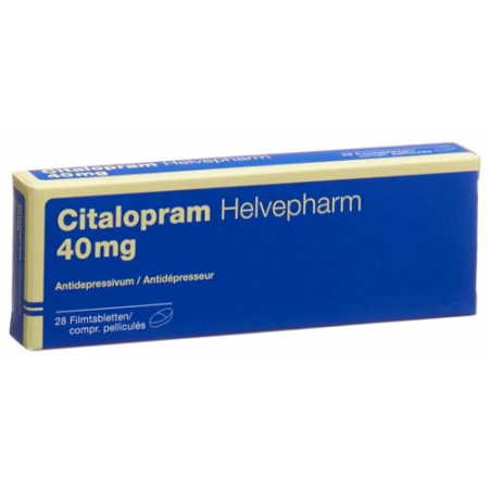 Циталопрам Хелвефарм 40 мг 28 таблеток покрытых оболочкой 