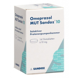 Омепразол МУТ Сандоз 10 мг 14 таблеток покрытых оболочкой