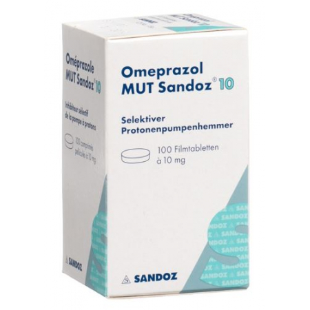 Омепразол МУТ Сандоз 10 мг 100 таблеток покрытых оболочкой
