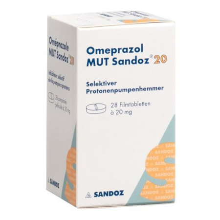 Omeprazol Mut Sandoz 20 mg 28 filmtablets 