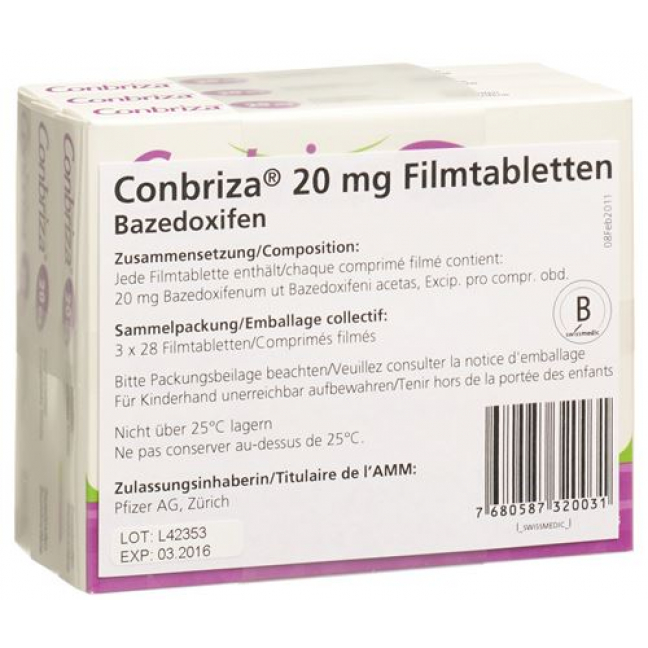 Конбриза 20 мг 84 таблетки покрытые оболочкой