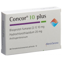 Конкор 10 Плюс 10/25 мг 30 таблеток покрытых оболочкой