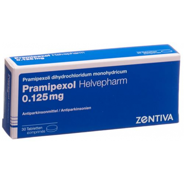 Прамипексол Хелвефарм 0,125 мг 30 таблеток