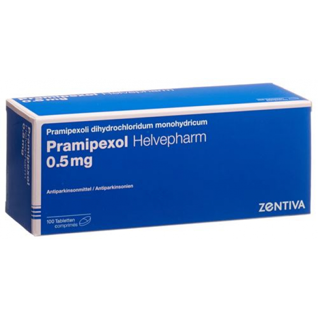 Прамипексол Хелвефарм 0,5 мг 100 таблеток