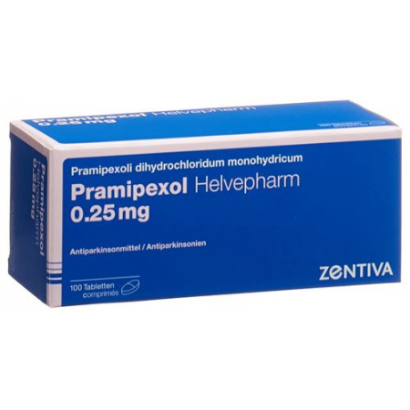 Прамипексол Хелвефарм 0,25 мг 100 таблеток