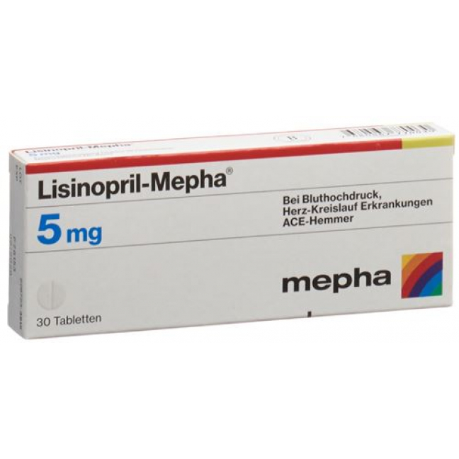 Лизиноприл Мефа 5 мг 100 таблеток
