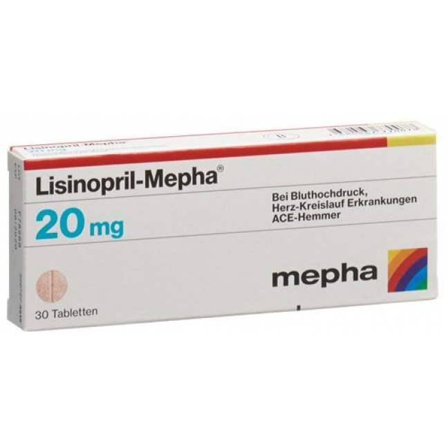 Лизиноприл Мефа 20 мг 100 таблеток 