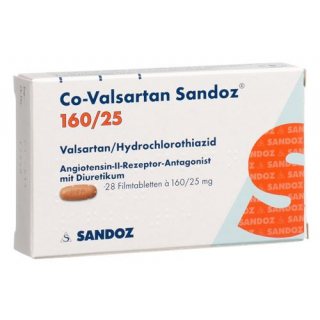 Ко-Валсартан Сандоз 160/25 28 таблеток покрытых оболочкой