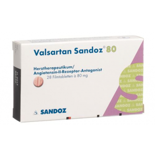 Валсартан Сандоз 80 мг 28 таблеток покрытых оболочкой