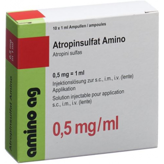 Атропина сульфат Амино 0.5 мг/мл 10 ампул 1 мл 