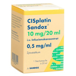 Цисплатин Сандоз инфузионный концентрат 10 мг / 20 мл флакон 20 мл