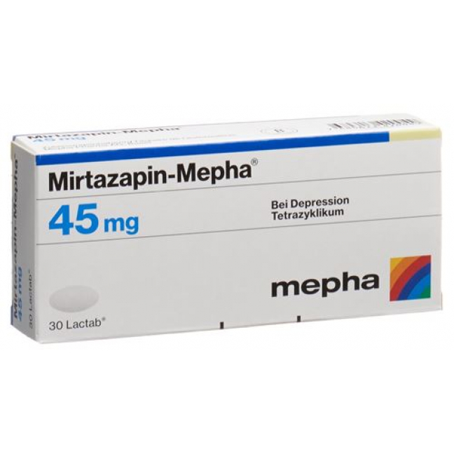 Миртазапин Мефа 45 мг 100 таблеток покрытых оболочкой 