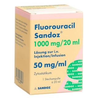 Фторурацил Сандоз 1000 мг / 20 мл флакон 20 мл