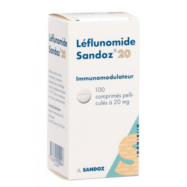 Лефлуномид Сандоз 20 мг 100 таблеток покрытых оболочкой 