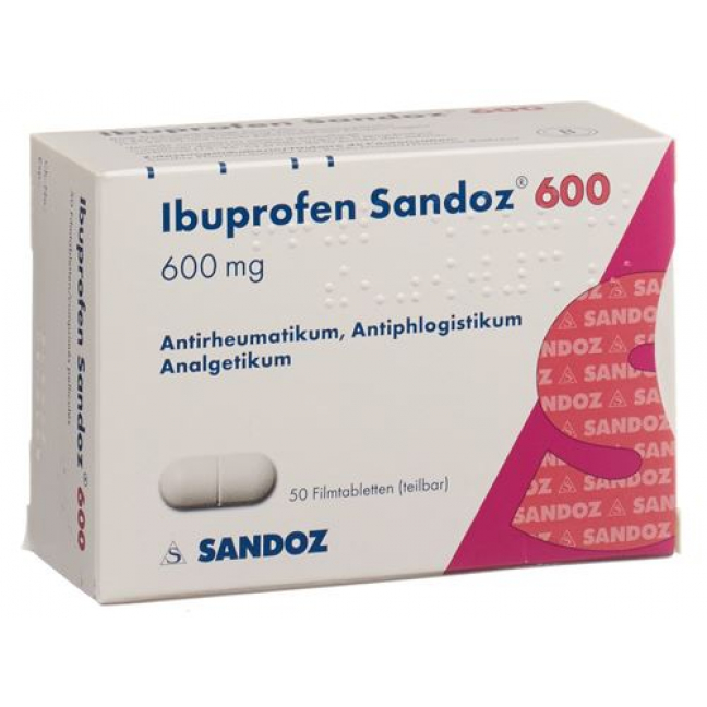 Ибупрофен Сандоз 600 мг 100 таблеток покрытых оболочкой  