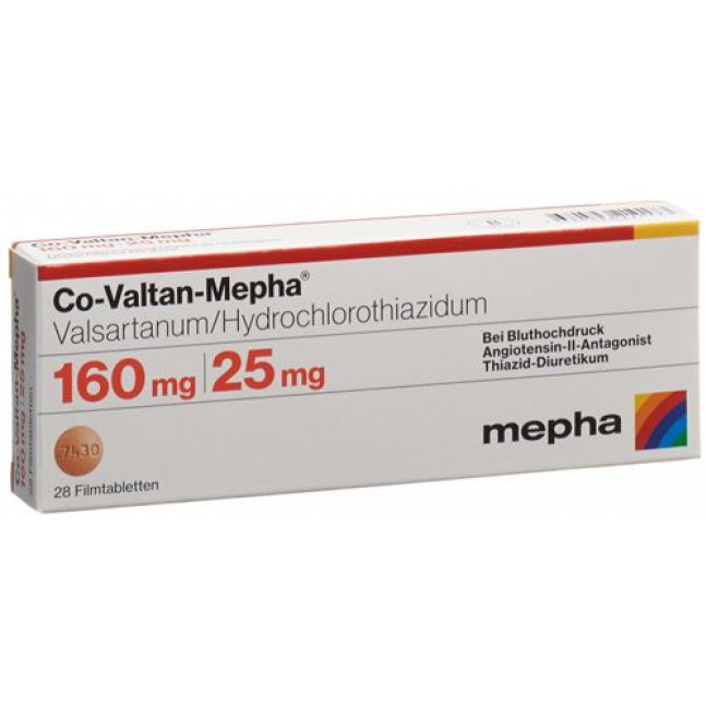 Ко-Валтан Мефа 160/25 мг 28 таблеток покрытых оболочкой 