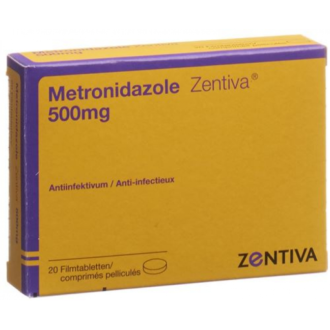 Метронидазол Зентива 500 мг 20 таблеток покрытых оболочкой