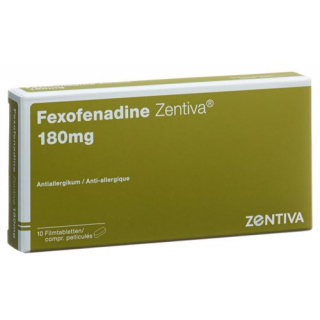 Фексофенадин Зентива 180 мг 10 таблеток покрытых оболочкой  