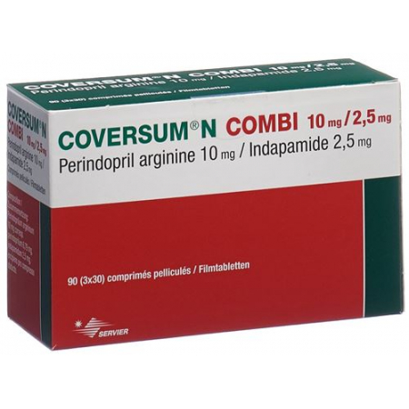 Коверсум Н Комби 10/2.5 мг 90 таблеток покрытых оболочкой  