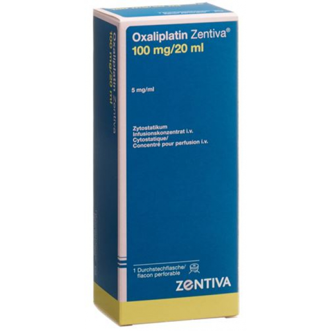 Оксалиплатин Зентива концентрат для инфузий 100 мг / 20 мл флакон 20 мл