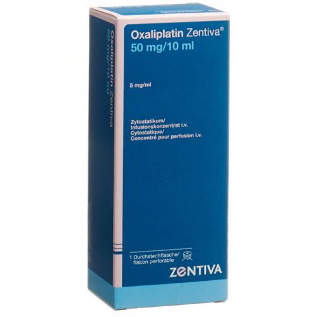 Оксалиплатин Зентива концентрат для инфузий 50 мг / 10 мл флакон 10 мл