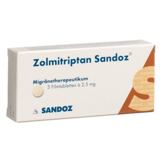Золмитриптан Сандоз 2,5 мг 3 таблетки покрытые оболочкой